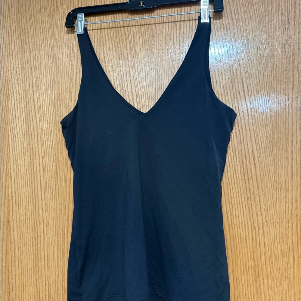 Built in bra, black tank top Women's